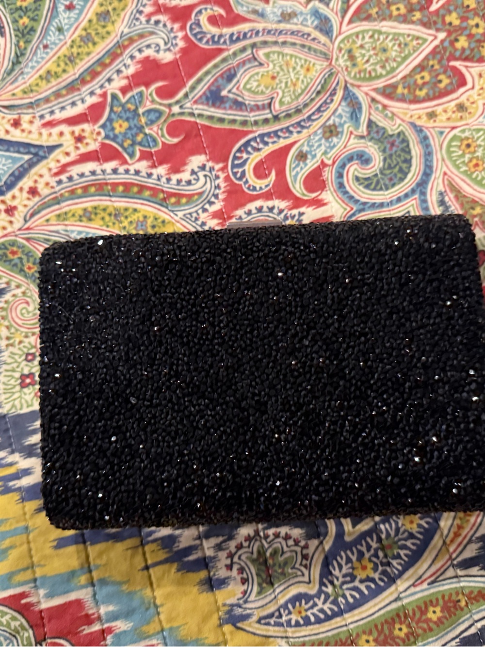 Black Beaded Evening Clutch